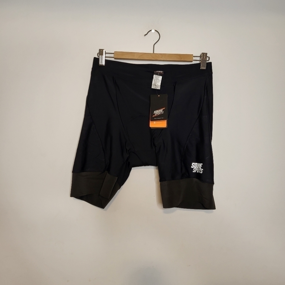 Souke Sports Black Padded Bike Short Size L